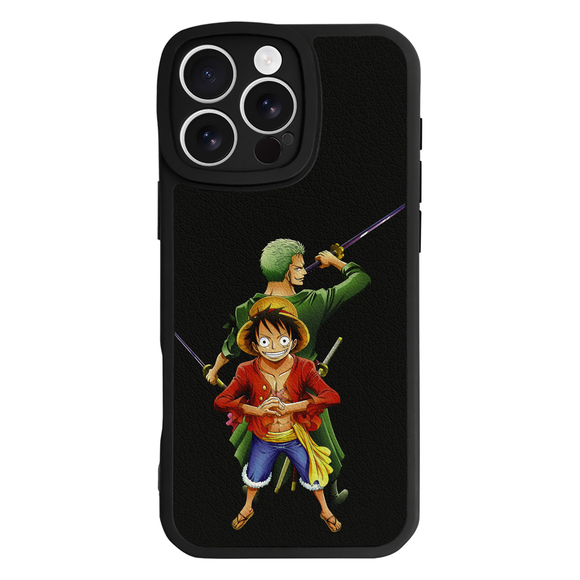 （画像用） ワンピース モンキー・D・ルフィ ONE PIECE Monkey D. Luffy 【iPhone 16シリーズ対応】シリコンスマホケース（レザー調） 材質：シリコン